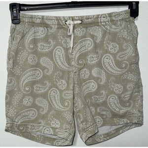 Pacsun Men’s Small Volley Shorts Paisley Print Lightweight Drawstring Cotton